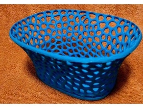 voronoibasket1 basket container 3d print model - Mito3D