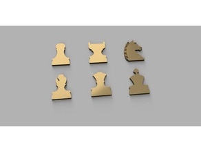 ajedrez símbolo 3d impresión imanes aprendizaje conjunto concentración diseño proyecto fracasos educación formación jeu juego imán magnético 3d print model - Mito3D
