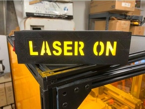 laser warning light sign lasercut safety snapmaker accessory 3d print model - Mito3D