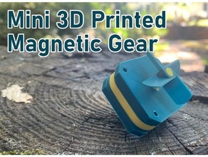 mini 3d printed magnetic gear 025mm education engineering magnet mechanical motor nema precision prusa stepper 3d print model - Mito3D