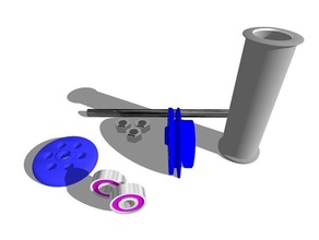 cubicon estilo spool holder rolamentos m8 rosca Cajado 3d impressora 3d print model - Mito3D