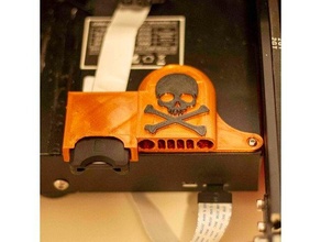 creality fan duct cover & sd card converter combot- skull crossbones ender 3 micro holder vent 3d print model - Mito3D