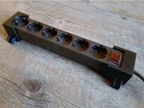 power strip mounting bracket 54mm 41mm 3d print model - Mito3D