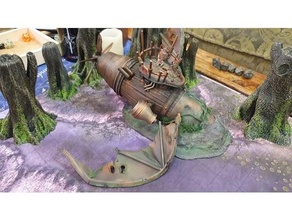 gnomish machine parts flying 28mm airship dnd miniature dungeons dragons ship tabletop gaming terrain warhammer warmachine 3d print model - Mito3D