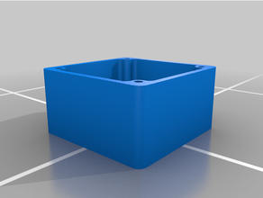 simple box enclosure 5x5x3cm m3 screw holes 3d print model - Mito3D