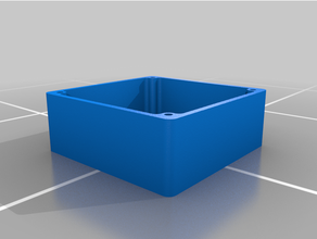 simple box enclosure 7x7x3cm m3 screw holes 3d print model - Mito3D
