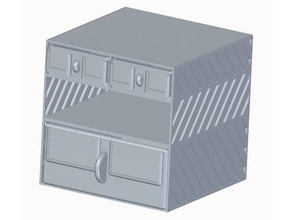 miniature drawer organizer desk 3d print model - Mito3D