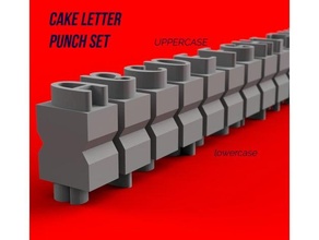 cake letters punches stamps bake bakery baking decor decoration 3d print model - Mito3D