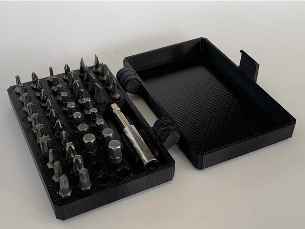 Kutu küçük Tornavida bitler Yazdır yer menteşe araç kutusu 3D print model - Mito3D
