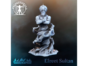 efreet Sultan Dschinn dnd efreeti Geist Helden mächtig magisch Miniatur Pfadfinder 3d print model - Mito3D