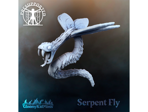 serpent fly dnd flying heroes mightmagic miniature pathfinder snake viper 3d print model - Mito3D