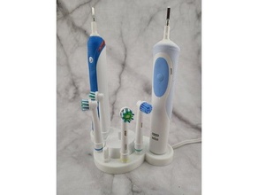 double oral supporter amélioré brosse dents titulaire soutien 3d print model - Mito3D