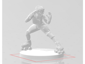 girl roller skates miniature rollers 3d print model - Mito3D