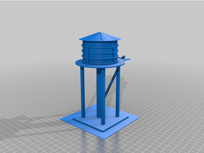 h0 scale water tower 3d print model - Mito3D