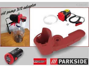 oil pump parkside x12 battery adapter 3d print model - Mito3D
