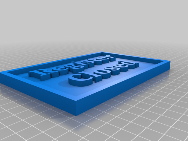 register closed sign 3D print model - Mito3D