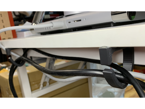 adesivo escrivaninha cabo guia 01 fio grampo suporte gestão 3d print model - Mito3D