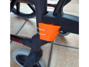 sedia rotelle ventilato 105 poggiapiedi adattatore 3d print model - Mito3D