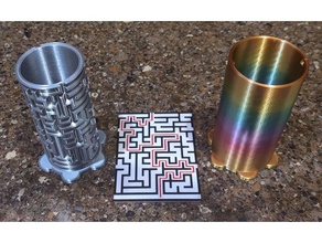 labirinto cilindro scatola stampabile soluzione 3d print model - Mito3D