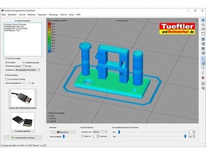 2g mini-filament test 3d printer printing bridge filament retraction sketchup 3d print model - Mito3D