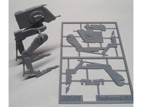 at-st kit card gift model ornament star wars 3d print model - Mito3D