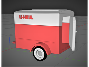custom matchbox u-haul trailer 3d print model - Mito3D