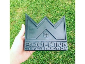 roofking construction logo construction king logo roof roofking 3d print model - Mito3D