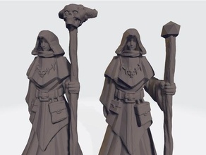cultists 28mm 32mm cult cultist cultural heritage dnd dungeons dragons pathfinder 3d print model - Mito3D