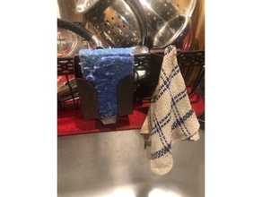 sink rag sponge holders drain drainer dry dryer rag rag holder sponge sponge holder 3d print model - Mito3D