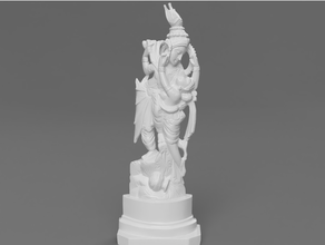 amoroso abrazo Radha Krishna tallado Dios hindú India amor madera 3d print model - Mito3D