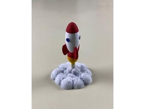 foguete coeta chama brinquedo 3d print model - Mito3D
