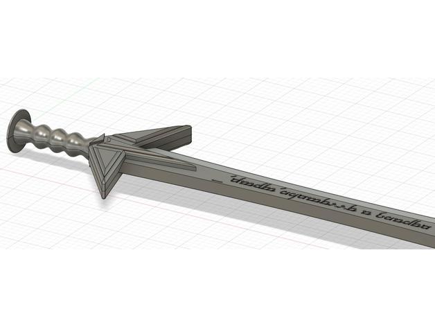 1m sword 3D print model - Mito3D