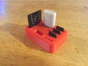 USB micro sd tarjeta soporte 3d print model - Mito3D