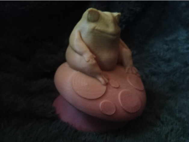 pretty frog statue fat animals pond engineering princess tiktok 3D print model - Mito3D