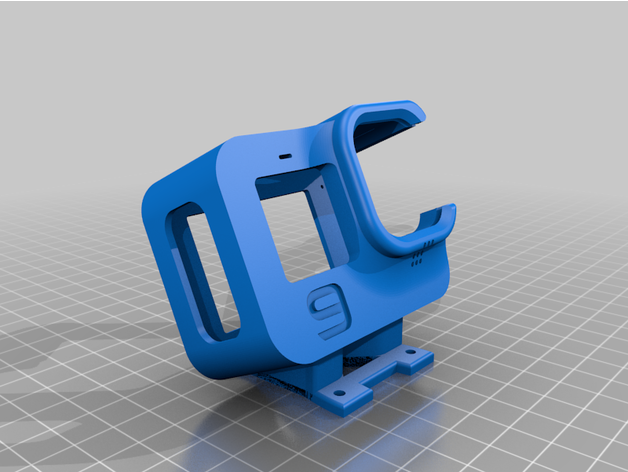 skull drones cherrypicker gopro hero 9 mount snd 3D print model - Mito3D
