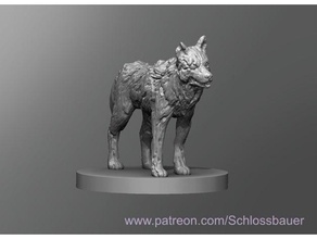 Zombie Wolf dnd Dungeons Drachen Tischplatte 3d print model - Mito3D