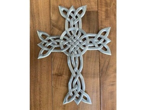 intertwined cross decorative ornate 3d print model - Mito3D