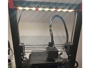 anycubic i3 mega led light modification holder strip 3d print model - Mito3D