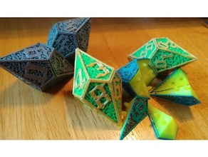 modular hedron 10-sided dice 3d print model - Mito3D