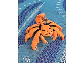 halloween scorpion pumpkin robot transformer 3d print model - Mito3D