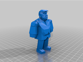 trunfo poli açao figura Donald maga potus Presidente 3d print model - Mito3D