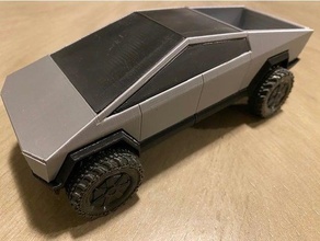 tesla cybertruck moonroof rear window articulated tailgate snap fit 3d print model - Mito3D