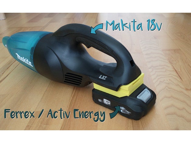 makita - activ energy ferrex 18v battery adapter accu adaptor aldi hofer liion holder lipo 3D print model - Mito3D