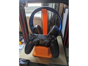 ps4 headset controller stand playstation 4 holder 3d print model - Mito3D