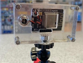 esp32-cam laser cut acrylic enclosure camera esp32 lasercut tripod mount 3d print model - Mito3D