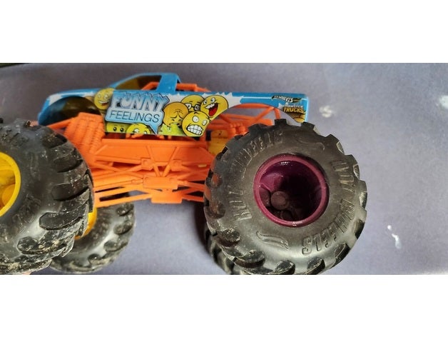 hotwheels monster truck wheel 3D print model - Mito3D