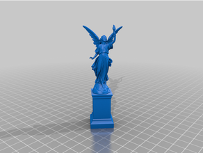estatua fuego reparado ángel angeles 3d print model - Mito3D