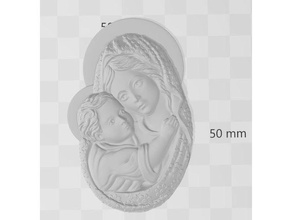 virgen mar 2 reparado Jesús Cristo Virgen María 3d print model - Mito3D