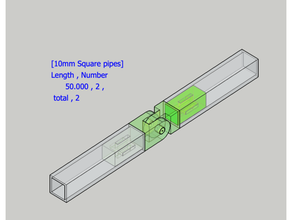 10mm Meydan boru bükme bağlantı 2 3d print model - Mito3D