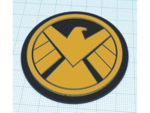 shield modular logo insert avengers marvel 3d print model - Mito3D